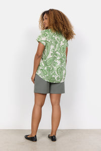 Soya Cotton Top in Green or Clay
