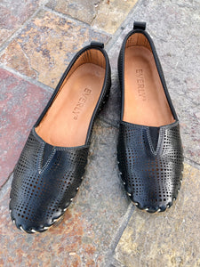 Ruby Leather Flat Loafter in Black, Powell River, BC