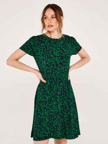 Short Sleeve Green Printed Dress, Fits to a T, BC, Canada