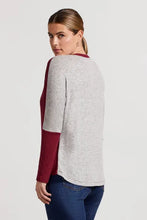 Load image into Gallery viewer, T Colour Blocked V Sweater: Clay or Red
