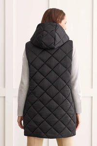 T Diamond Quilted Reversible Puffer Vest: Red, Navy & Black
