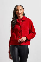 Load image into Gallery viewer, Red Boucle Button-up Jacket
