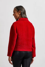 Load image into Gallery viewer, Red Boucle Button-up Jacket
