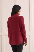Load image into Gallery viewer, T Textured Mock Sweater: Tibetan Red
