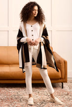 Load image into Gallery viewer, T COLOUR BLOCK PONCHO SWEATER, POWELL RIVER, BC
