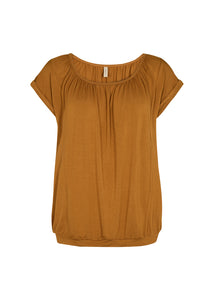Marica Gathered Short Sleeve Top