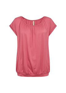 Marica Gathered Short Sleeve Top