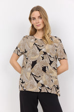 Load image into Gallery viewer, Soya Short Sleeve Printed Top - Sand
