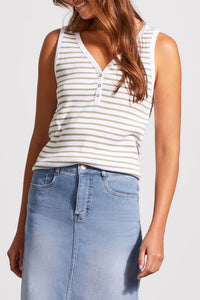T Ribbed Cotton Striped Tank Tops: 4 Stripes colours & 2 Solids colours