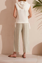 Load image into Gallery viewer, T Lime Linen Stripe Pants
