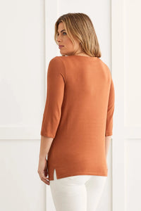 T Soft French Terry Boat Neck Top: Colours