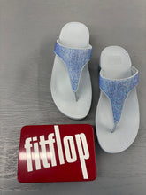 Load image into Gallery viewer, Fit Flops Crystals: Quiet Blue &amp; Latte
