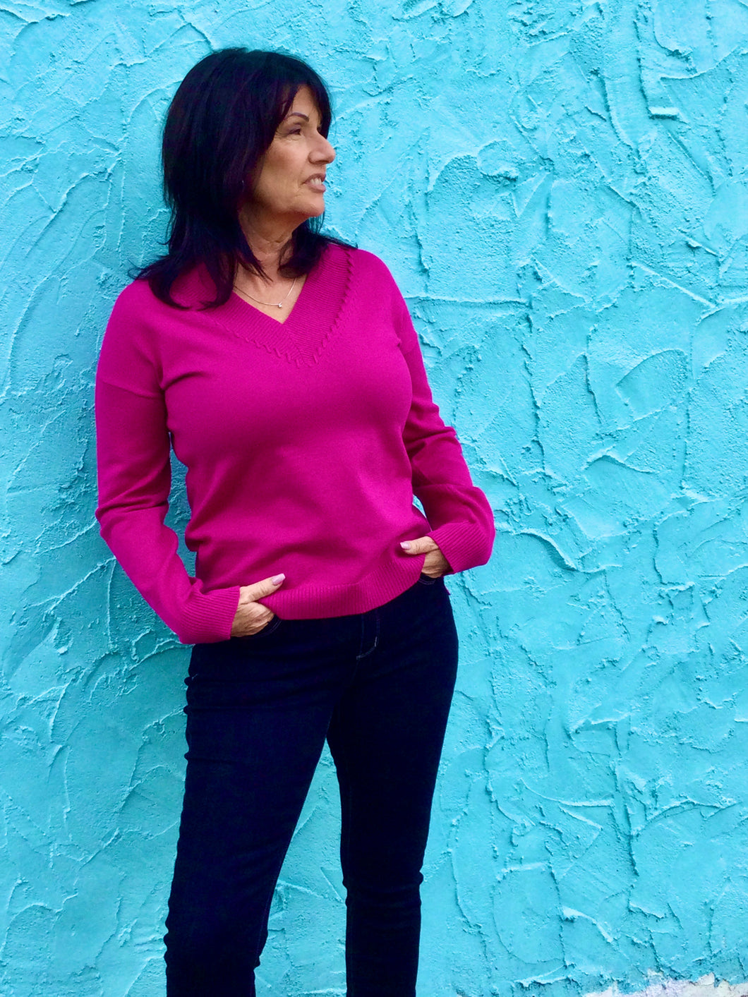 CYC Long Sleeve V Neck Sweater: 3 colours