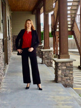 Load image into Gallery viewer, Black Trouser Pants in Suiting Fabric
