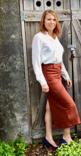 Load image into Gallery viewer, Long Pencil Skirt: Copper
