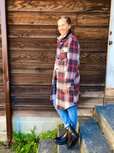 Load image into Gallery viewer, Red Longline Boucle Plaid Shacket
