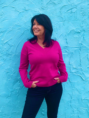 Long Sleeve V Neck Sweater, Powell River, BC