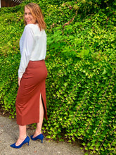 Load image into Gallery viewer, Long Pencil Skirt: Copper
