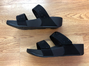 Erica Black Velcro Comfort Fit Slide