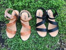 Load image into Gallery viewer, Miley Sandal in Tan or Black, Powell River, BC
