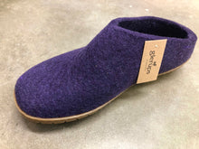 Load image into Gallery viewer, Glerups Slippers SLIDES with RUBBER Soles: PURPLE
