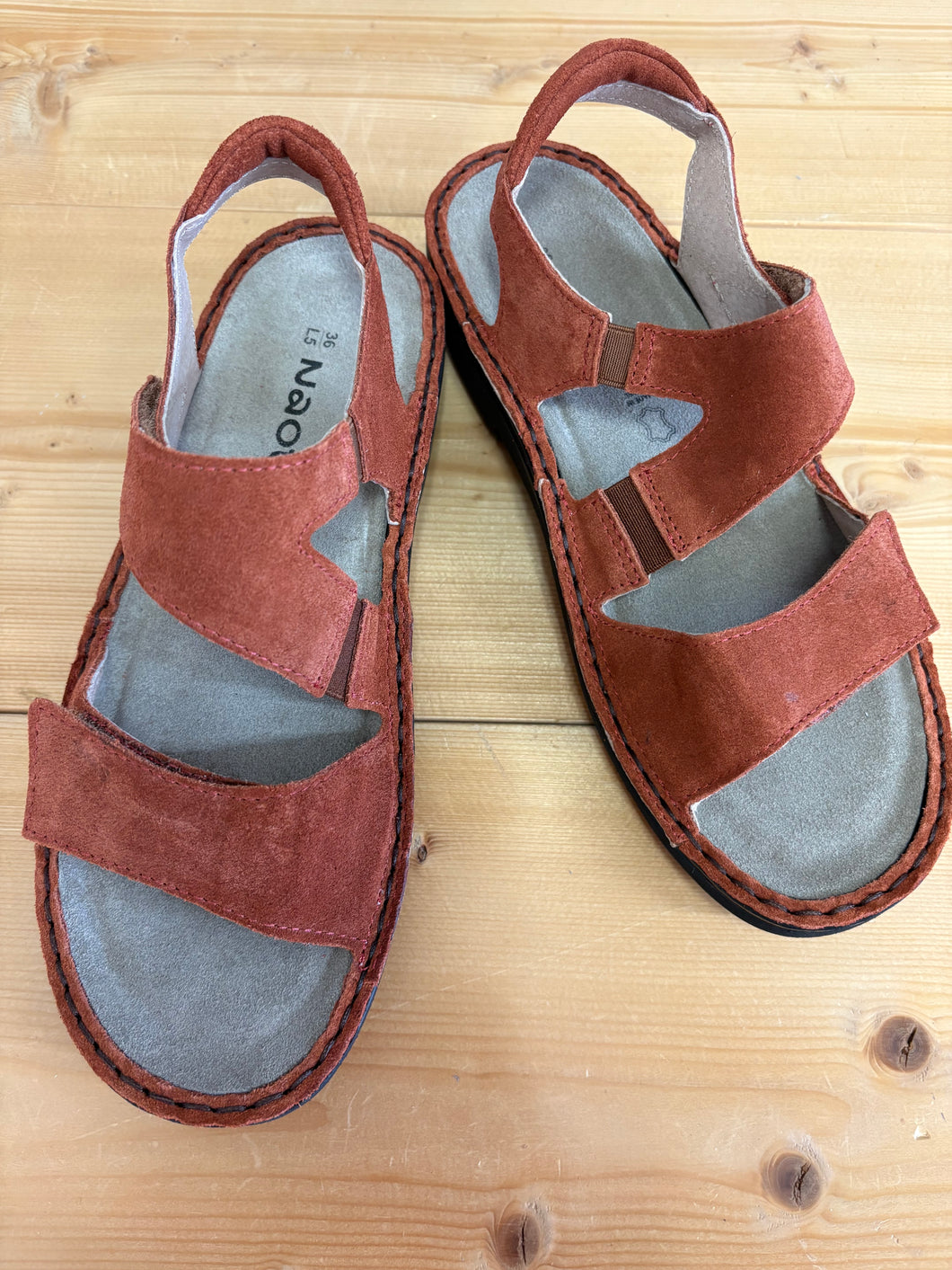 Naot Suede/Leather Sandals: Enid Spice