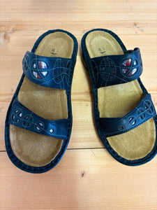 Naot Leather Sandal: Cornet Black