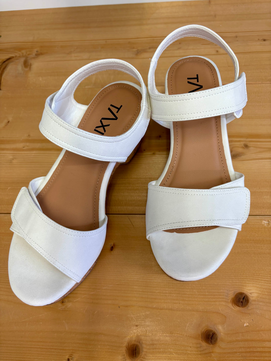 Cork Heeled Sandal : Elle White