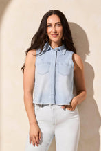 Load image into Gallery viewer, T Denim Crop Shirt/Vest
