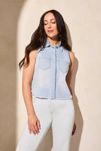 Load image into Gallery viewer, T Denim Crop Shirt/Vest
