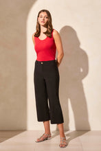Load image into Gallery viewer, T Wide Leg Crop: Black or French Oak

