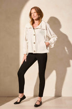 Load image into Gallery viewer, T Twill Jacket with Box Pleat Black: White
