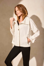 Load image into Gallery viewer, T Twill Jacket with Box Pleat Black: White
