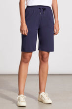 Load image into Gallery viewer, T Four Way Stretch Shorts with tie: Navy or Black, Powell River, BC
