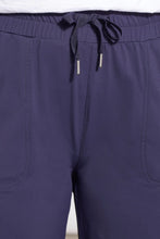Load image into Gallery viewer, T Four Way stretch Shorts with tie: Navy or Black
