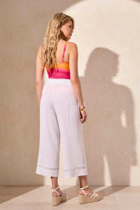 T Cover up Cotton Gauze Crops: White or Navy