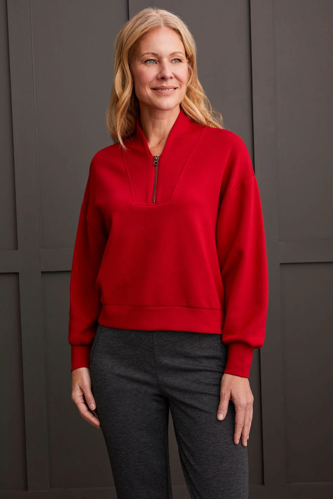 T Dolman Top with Zipper