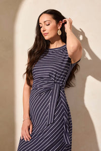 T Nautical Stripe Jersey Navy Dress