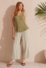 Load image into Gallery viewer, T Lime Linen Stripe Pants, Powell River, BC

