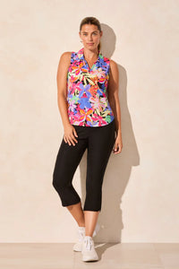 UPF 50+ PERFORMANCE SLEEVELESS POLO TOP