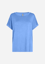 Load image into Gallery viewer, Marica Crew Short Sleeve Top - Bright blue &amp; Dusty Green

