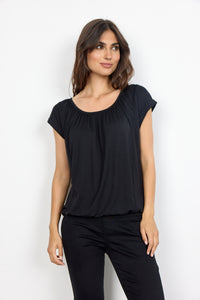 Marica Gathered Short Sleeve Top