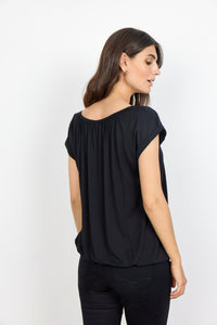 Marica Gathered Short Sleeve Top