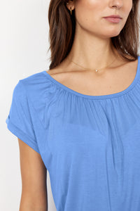 Marica Gathered Short Sleeve Top