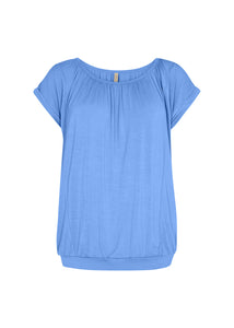 Marica Gathered Short Sleeve Top
