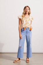 Load image into Gallery viewer, Eco- conscious Rainbow Thread Distressed Jeans
