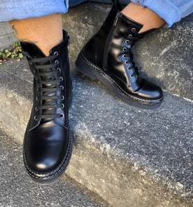 Leather Justine Lace up Boot