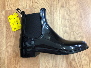 VEGAN Waterproof Rain Boots: BLACK