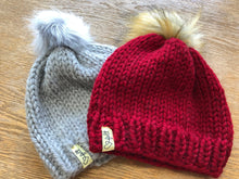 Load image into Gallery viewer, &#39;Heart Felt&#39; Toques: Solids with pompoms
