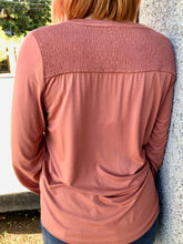 Load image into Gallery viewer, Henley Draping Top: 2 colours
